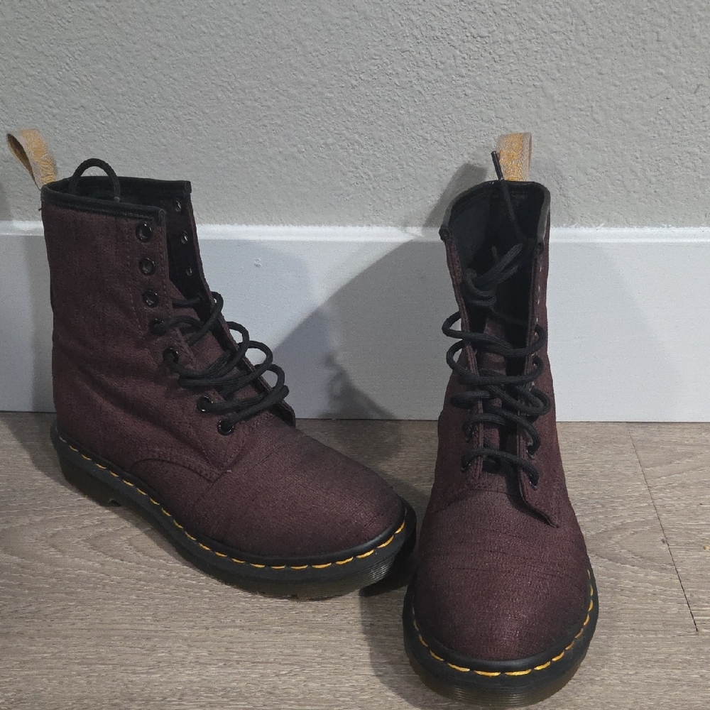 Dr. Martens Dark Red Combat Boots